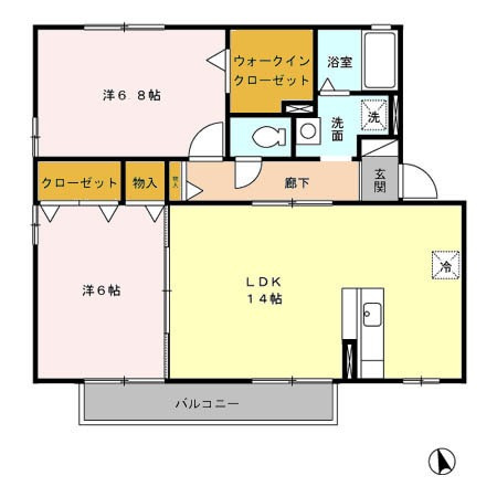 シャルマン松橋Aの間取り
