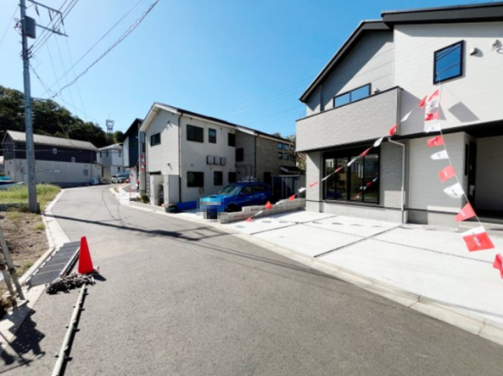 祝：成約済み　八王子市　長沼町　新築戸建て　４期の前面道路含む現地写真|～仲介手数料無料☆八王子ひなた不動産～　八王子市長沼町　新築戸建て