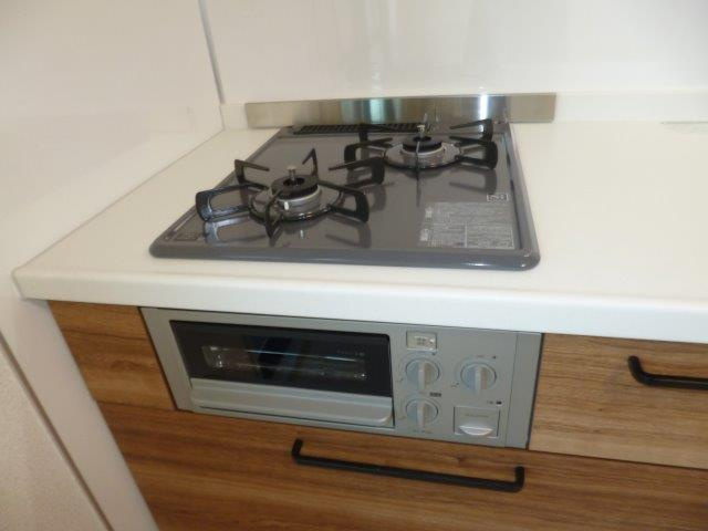 サンライズフジＡのキッチン|２口ガスコンロ