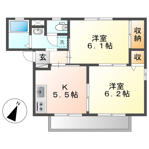 サンライズフジＡの間取り