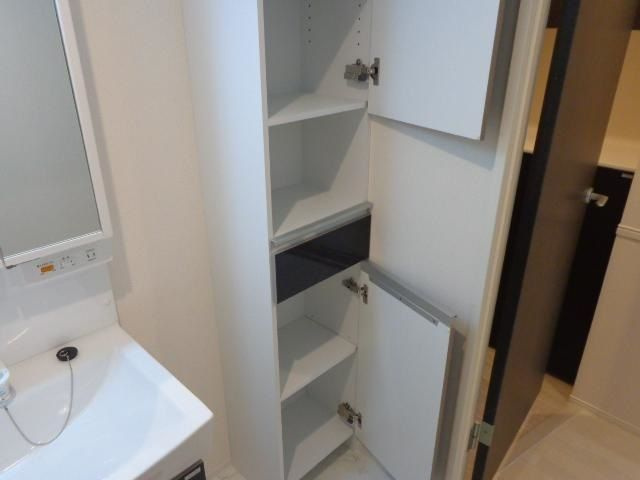 エクセルハイム坪井Ⅱの洗面所|スペースが確保できる洗面所です