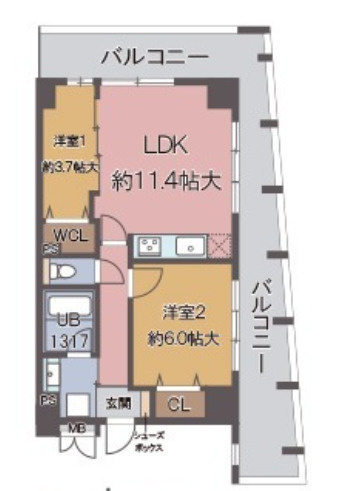 パラファーレ・玉造の間取り