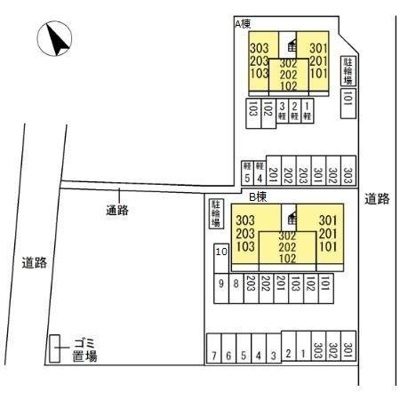 【区画図】 | エクスプレス新八代 A棟