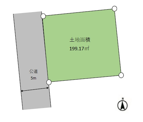 【土地図】 | 坂戸市柳町 | 60坪のゆとりある敷地です