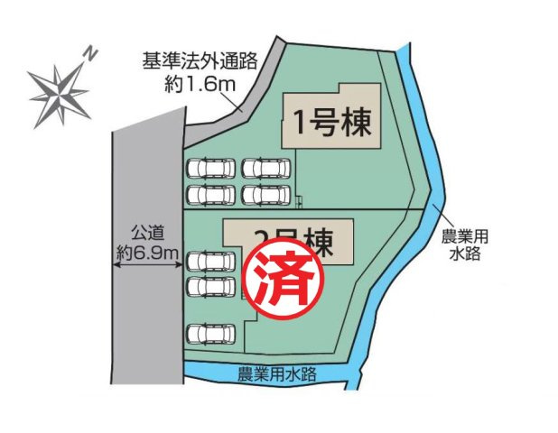 長泉町上長窪　新築戸建　全２棟　１号棟の区画図