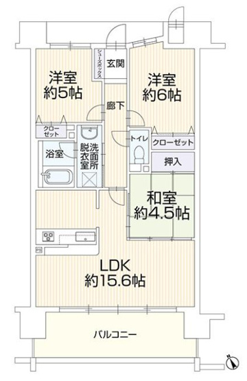 【間取り】 | アルファステイツ加古川本町　12階 | 3LDKです。