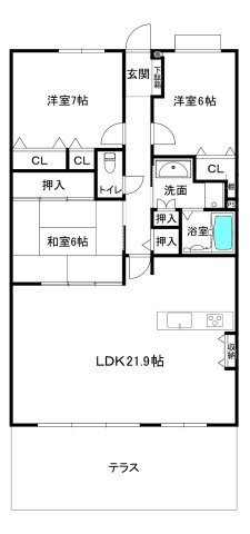 須磨シーサイドヒルズⅠの間取り
