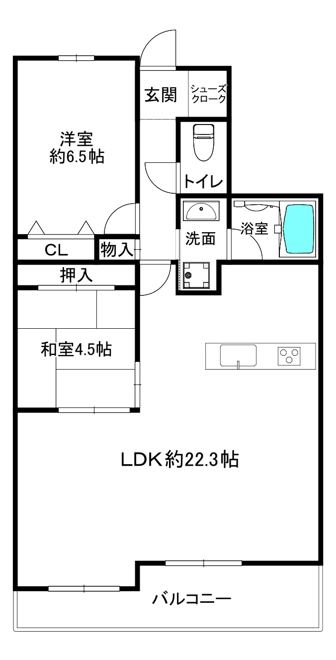 ワコーレヒルズ須磨潮見台の間取り