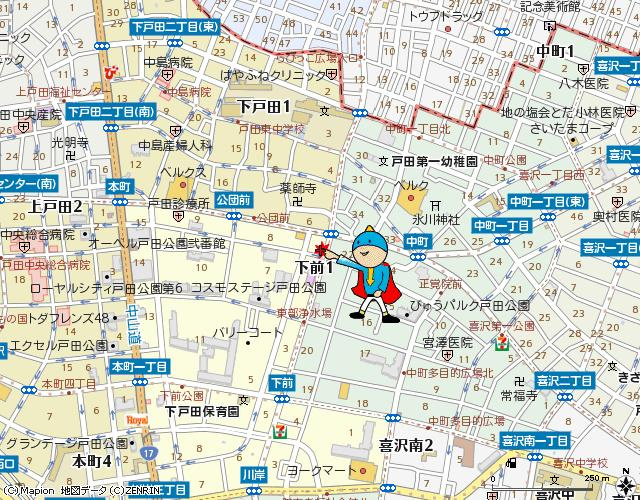 アヴェニーﾙ戸田の地図