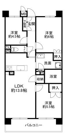 ワコーレ須磨ショアレーンの間取り