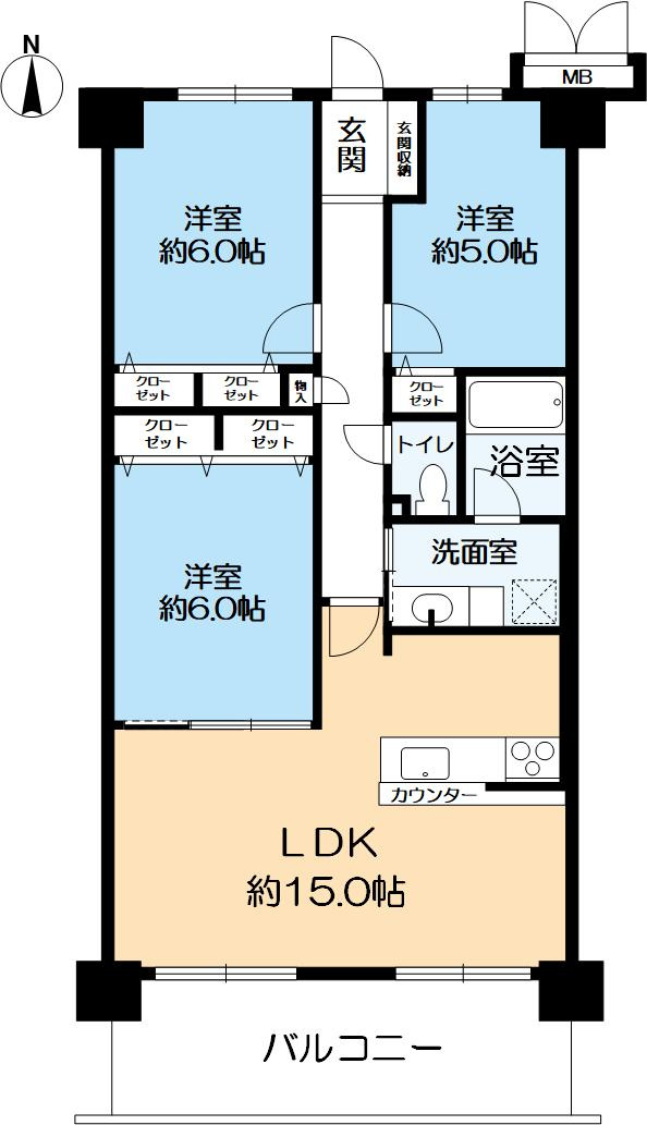 パニエ六甲の間取り