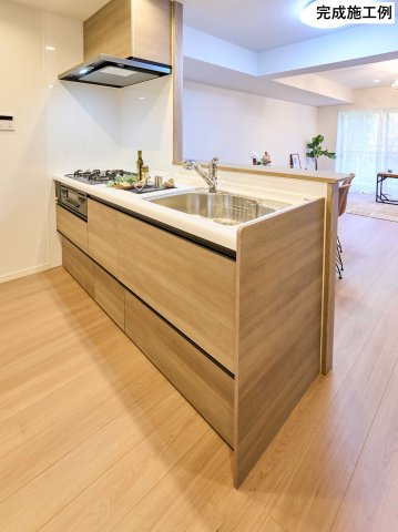 千葉市美浜区浜田１丁目の中古マンションのキッチン|※完成施工例の為、実際の仕様とは異なる場合がございます。