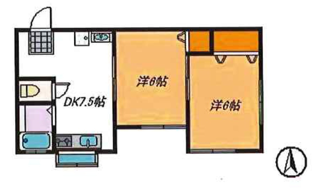 コーポカシワの間取り