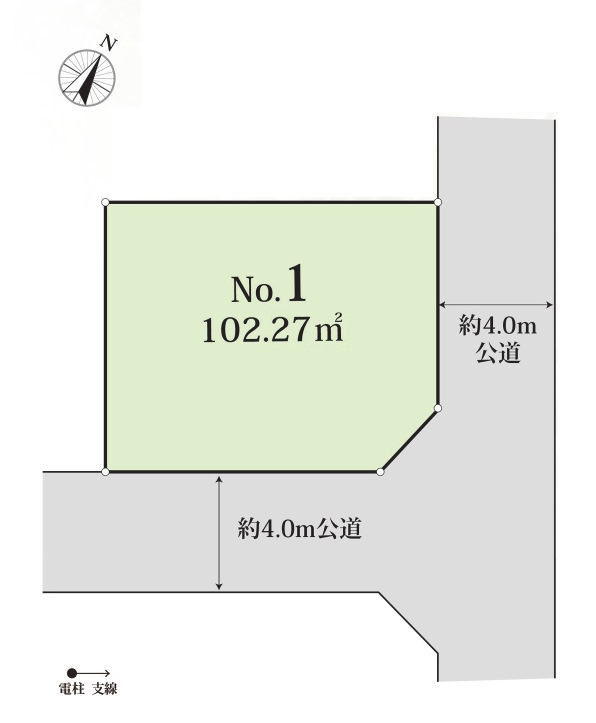 敷地面積30.9坪　売地　富士見市諏訪1丁目