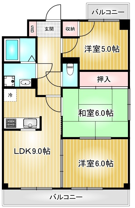 旭丘ハイツ｜名古屋市の賃貸ならMy賃貸の間取り|旭丘ハイツ