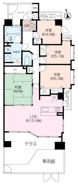 ~専用庭付き角住戸~ ランドコム横濱富岡の画像