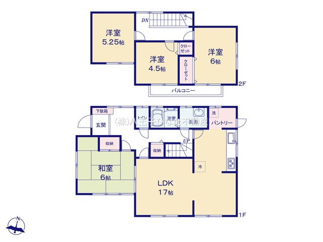 『八王子市中古戸建て』八王子市北野台1-35-4【仲介手数料無料】の間取り|リフォームされた４LDK中古戸建です～仲介手数料無料☆八王子ひなた不動産～八王子市北野台　中古戸建