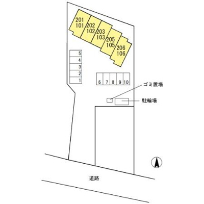 【区画図】 | D-ROOM柳井 1LDKTSW