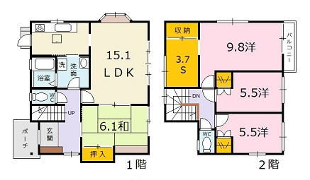 口田南　安藤邸の間取り