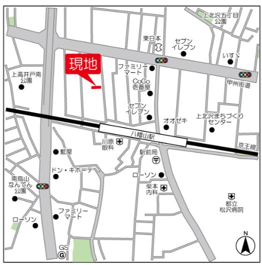 ミハス上高井戸の地図