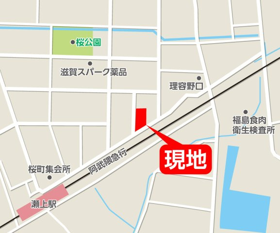 新築戸建・新築建売　福島市瀬上町字桜町【ZEH水準住宅】瀬上小・北信中の地図|現地案内図