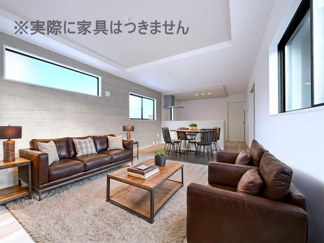 新築戸建・新築建売　福島市瀬上町字桜町【ZEH水準住宅】瀬上小・北信中の外観|車通りが少なく静かな住宅街に立地♪前面道路も穏やかな雰囲気でゆったりとした暮らしができます♪