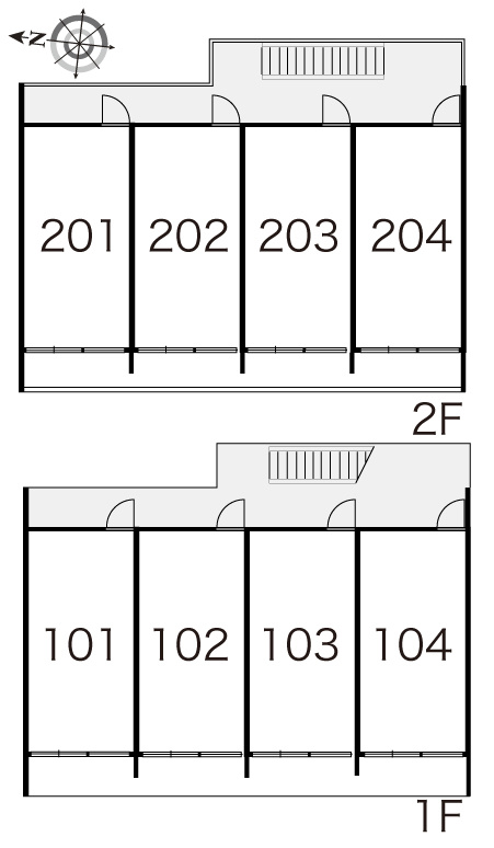 レオパレスグリーンハイツCの区画図