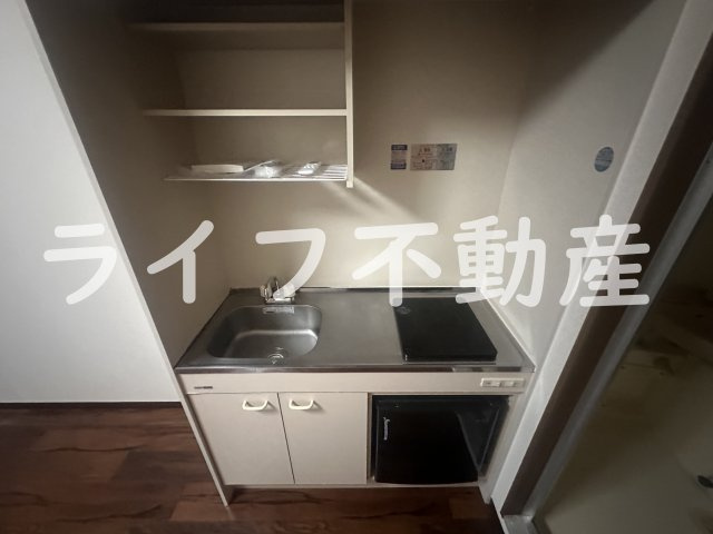 第2美和コーポのキッチン|コンパクトなキッチンで掃除もラクラク