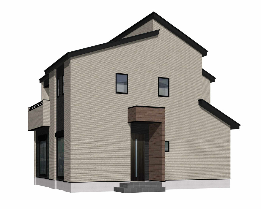 北九州市八幡西区木屋瀬5丁目1期2号棟の外観パース|外観パースです