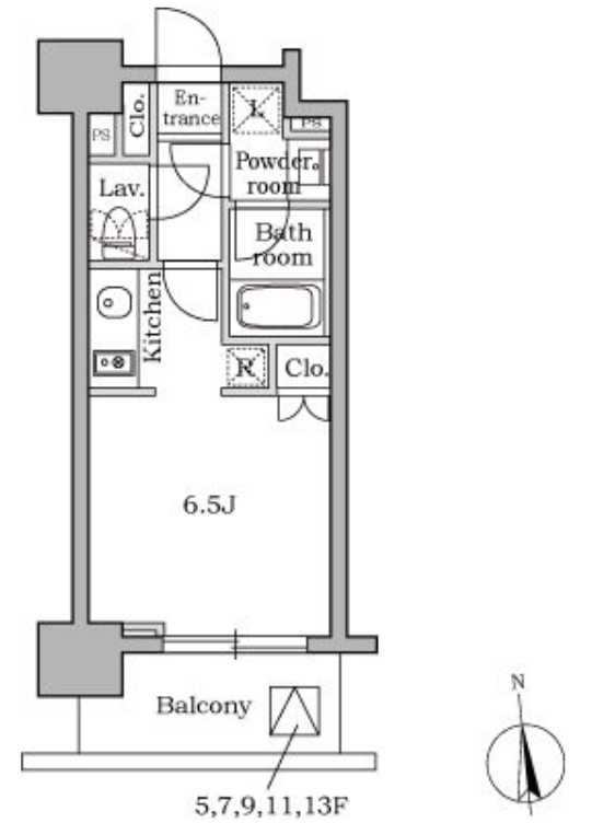 レジディア三軒茶屋　敷金礼金0　1Fコンビニ　駅近の間取り