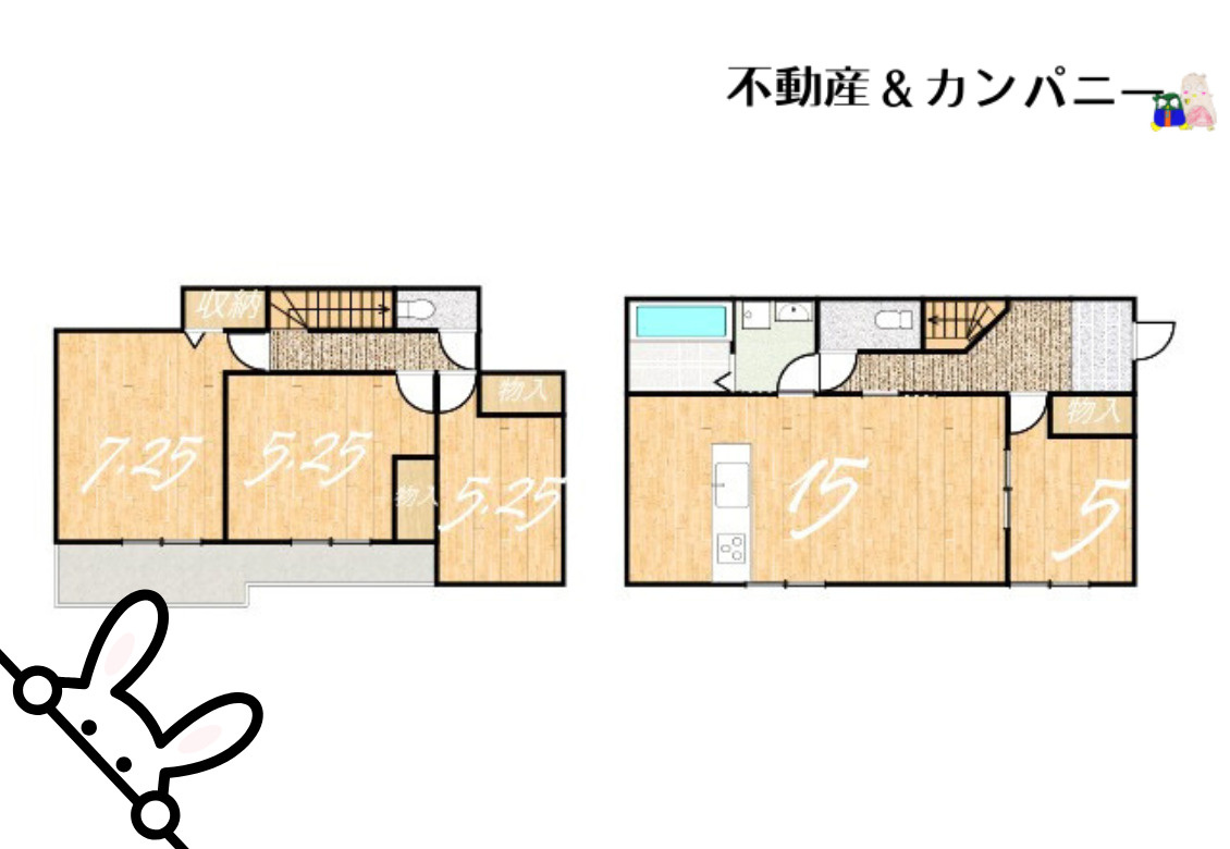 ハートフルタウン市坪北2期A号棟　市坪北2丁目新築分譲戸建（全3棟）の間取り