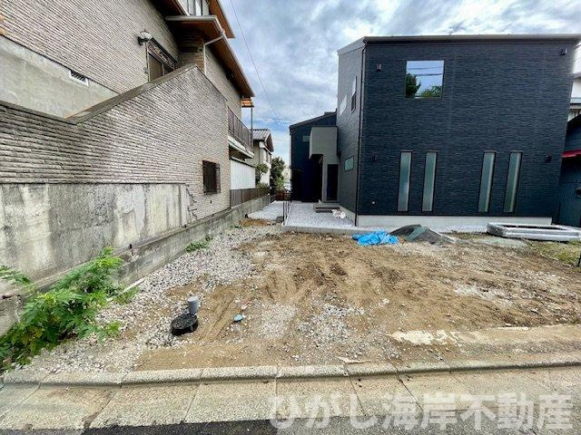 中郡二宮町山西　新築戸建　全２棟の駐車場|9月27日撮影　外構工事前　駐車スペース