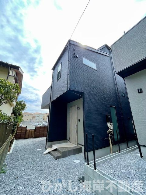 中郡二宮町山西　新築戸建　全２棟の外観|9月27日撮影　外構工事前　現地外観