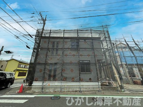 茅ヶ崎市香川4丁目　新築戸建　全６棟の外観|9月12日撮影　建築中　現地外観