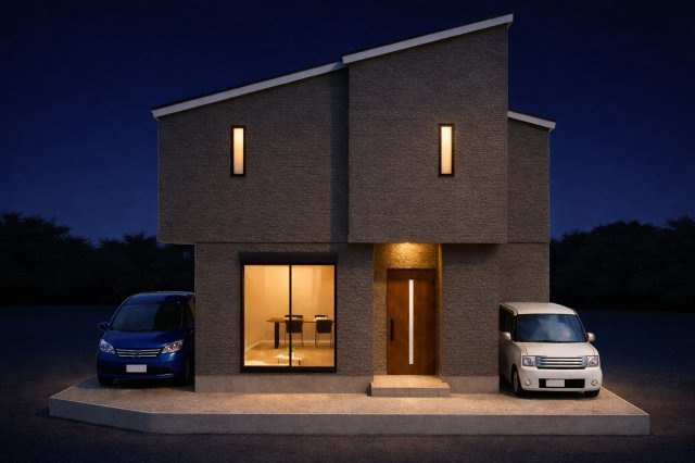 富田町5丁目Aプラン　建築条件付土地の外観パース|新築参考プラン/建物価格2098万円、建物面積94.97m2