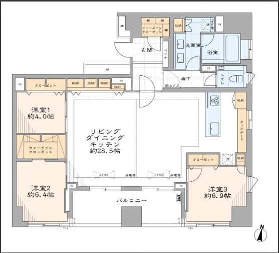 【間取り】 | ★仲介手数料無料★パークハウス平河町(御屋敷町の平河町アドレス）