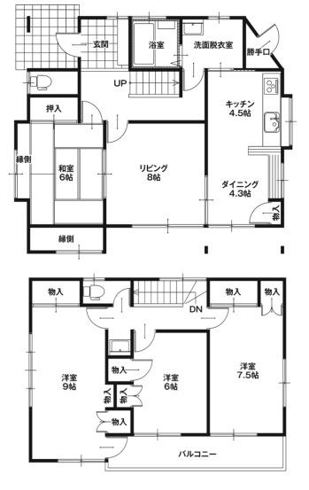 前橋市田口町中古一戸建ての間取り