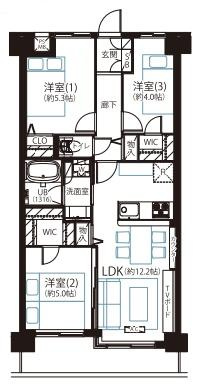 【間取り】 | コスモ旗の台