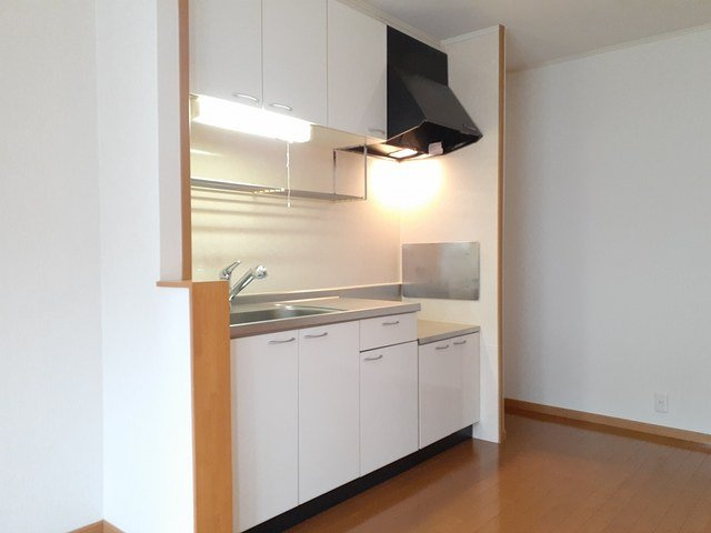 ベルズかたかごＢのキッチン|使いやすいキッチンです