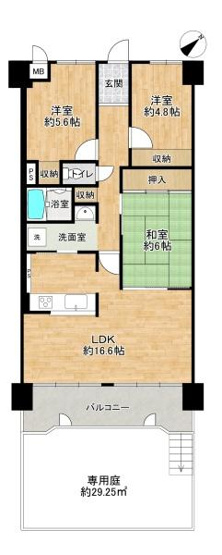 【間取り】 | 藤和東加古川ハイタウンB棟 | 全面リフォーム済み♪