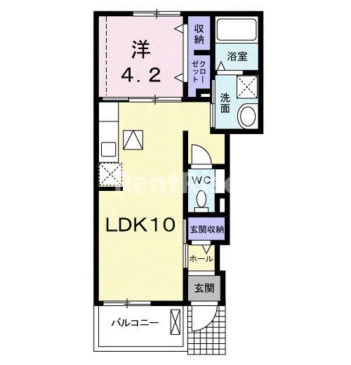フラン　カーサ　木曽川Ｂの間取り|間取図