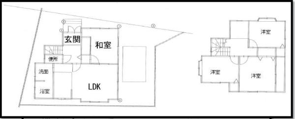 岩出市中島　中古戸建の間取り
