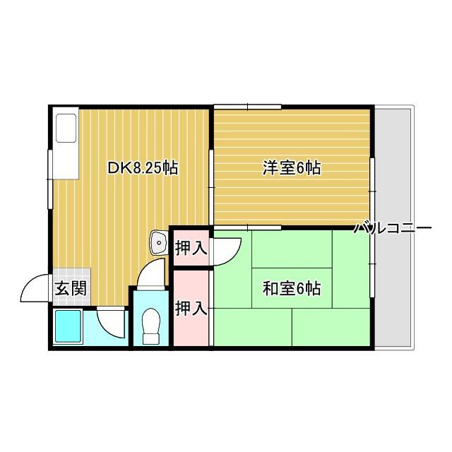 ハイツつるのの間取り