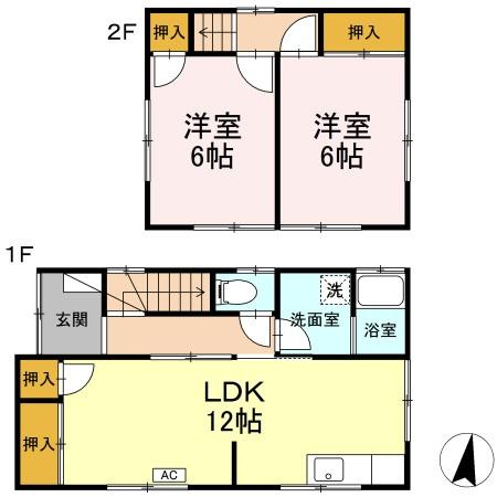 石橋借家の間取り