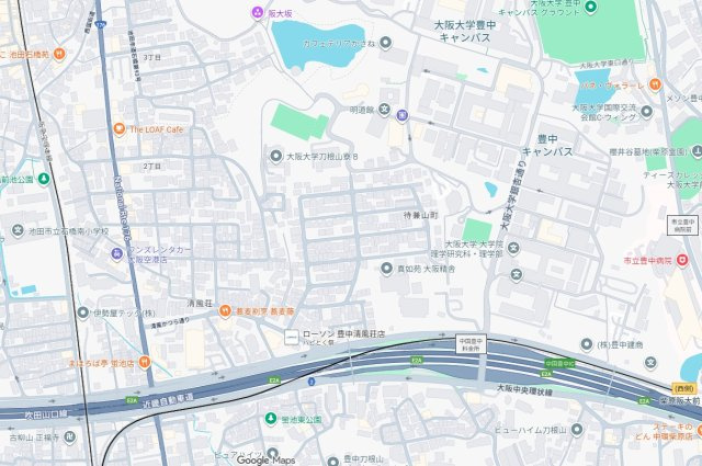 豊中市待兼山町　第1期　売土地の地図