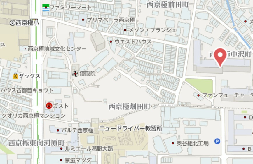 サンシティ西京極1番館　10階の地図