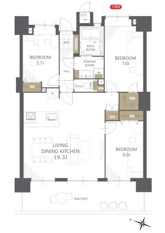 【間取り】アプローズ長崎南ベイサイドヒルズ壱番館 