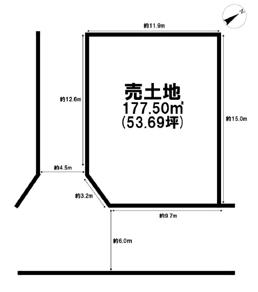 加古川市山手2丁目　　JR「神野駅」徒歩20分の土地図