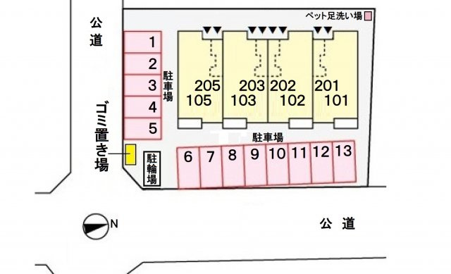 レジデンス北岩田の区画図