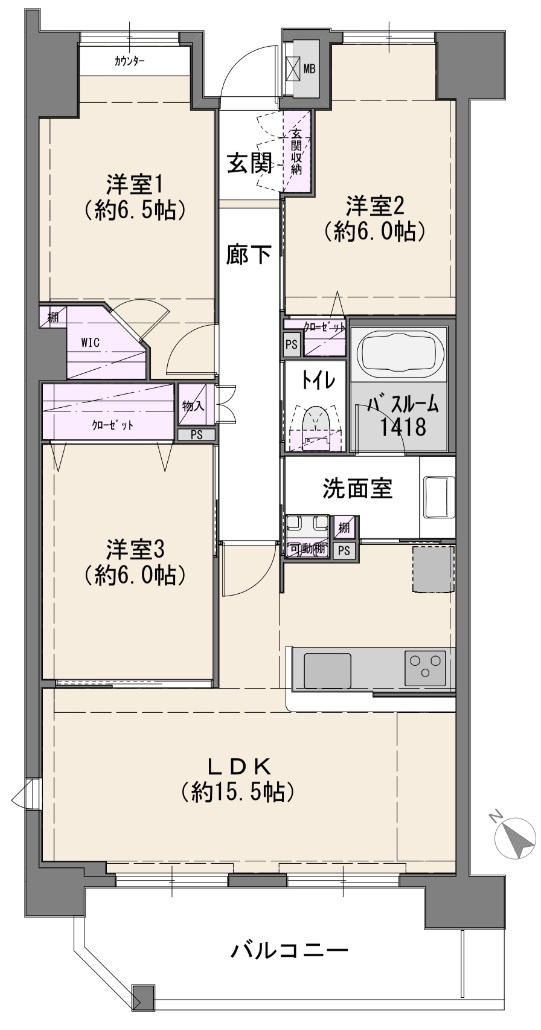 ゼファーヒルズ成増の間取り